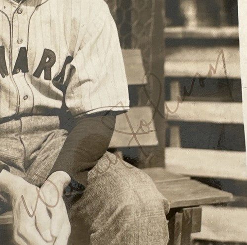 Walter Johnson Hand Signed Original 4x5 Photo Hof Autograph Jsa RARE Loa Coa