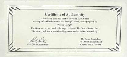 Wayne Gretzky Signed Easton 1500 Game Model Hockey Stick Auto GOLDIN Coa Kings