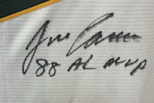 Jose Canseco Signed Majestic Cool Base A’s Jersey 88 AL MVP Auto Schwartz Coa