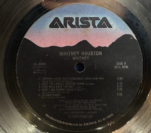 Whitney Houston Framed Arista Platinum Record Album Cassette RIAA Sales Award
