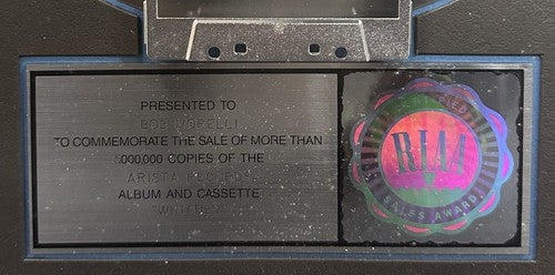 Whitney Houston Framed Arista Platinum Record Album Cassette RIAA Sales Award
