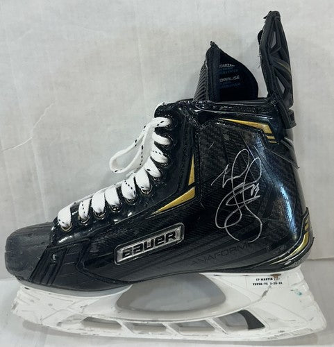 Matt Martin Signed Islanders Bauer Skate Pair Game Used Autograph Steiner COA