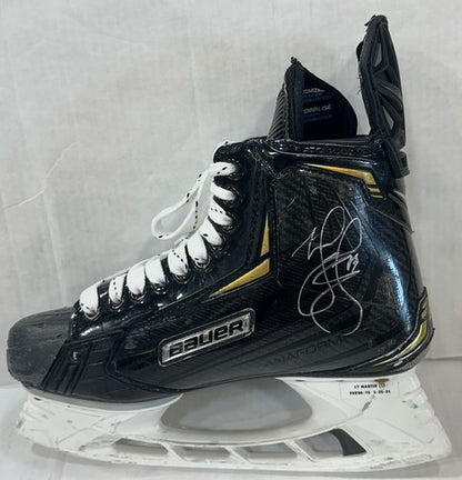 Matt Martin Signed Islanders Bauer Skate Pair Game Used Autograph Steiner COA
