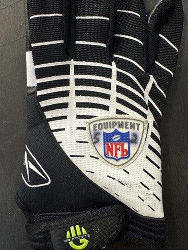 David Harris NY Jets 2007 Game Used NFL Reebok Griptonite Gloves Pair #52 COA