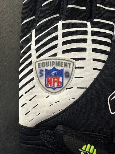 David Harris NY Jets 2007 Game Used NFL Reebok Griptonite Gloves Pair #52 COA