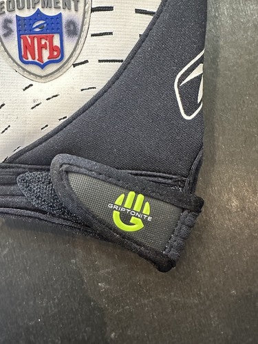 David Harris NY Jets 2007 Game Used NFL Reebok Griptonite Gloves Pair #52 COA