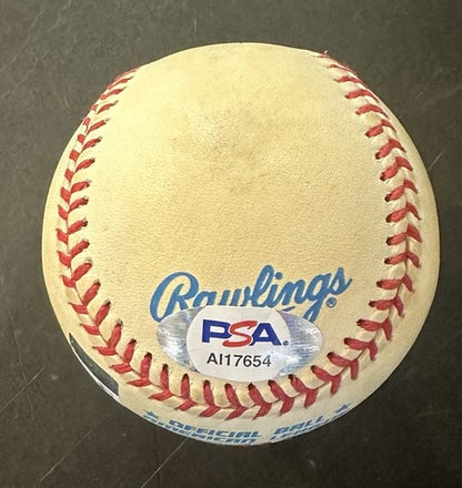 Harmon Killebrew Signed Official NL Bobby Brown Baseball Twins HOF 84 Auto PSA