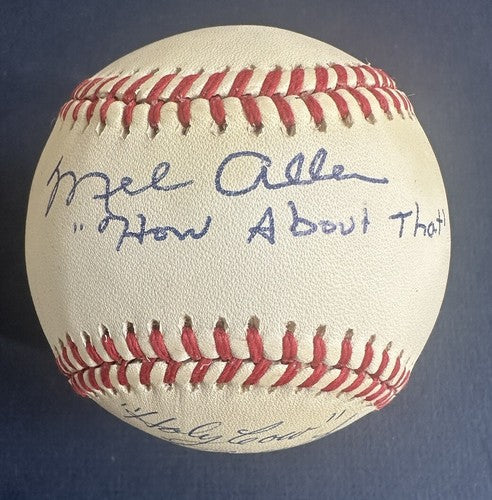 Mel Allen Phil Rizzuto Signed How About That Holy Cow Yankees Hof Announcers Jsa