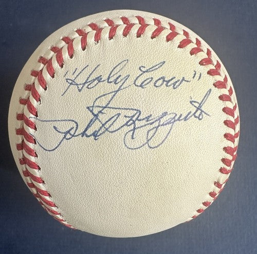 Mel Allen Phil Rizzuto Signed How About That Holy Cow Yankees Hof Announcers Jsa