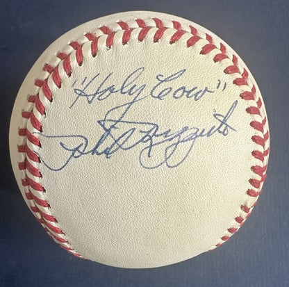 Mel Allen Phil Rizzuto Signed How About That Holy Cow Yankees Hof Announcers Jsa