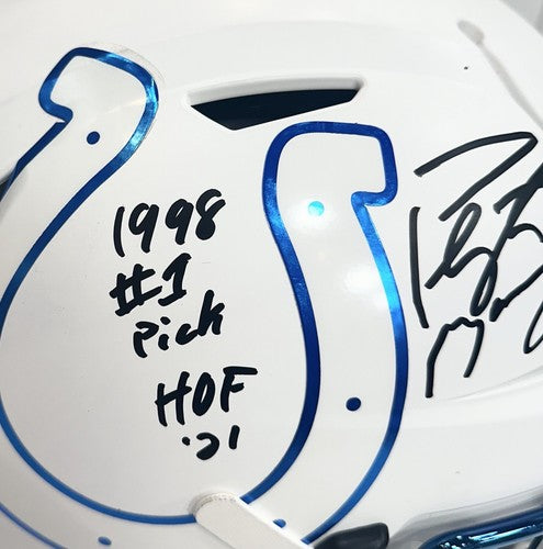 Peyton Manning Signed Speed Flex Colts FS Helmet #1 Pick HOF Auto Fanatics COA