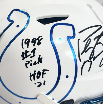 Peyton Manning Signed Speed Flex Colts FS Helmet #1 Pick HOF Auto Fanatics COA