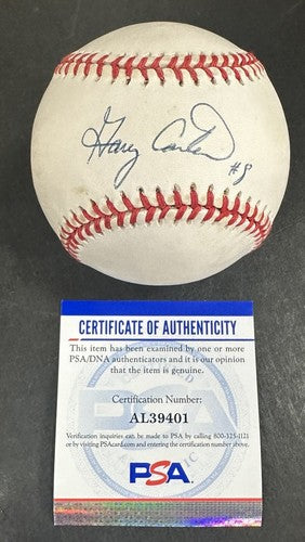 Gary Carter Signed Official NL Baseball Mets Expos #8 Auto PSA COA HOF Catcher
