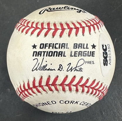 Joe Morgan Signed Official NL Bill White Baseball Reds Hof Autograph SGC COA