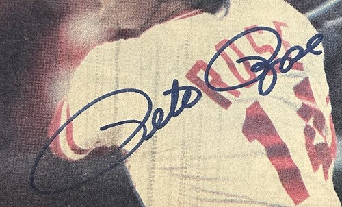 Pete Rose Signed 1985 Cincinnati Post Full Newspaper 4192 Hit Reds Auto CBM COA