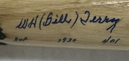 Wm H Bill Terry Signed LS Game Model Bat Giants HOF 1930 401 Autograph PSA LOA