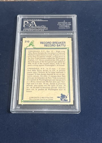 1983 -84 O-Pee-Chee #210 Mike Bossy Record Breaker Opc PSA 10 Gem Mint Low Pop