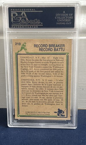 1983 -84 O-Pee-Chee #210 Mike Bossy Record Breaker Opc PSA 10 Gem Mint Low Pop