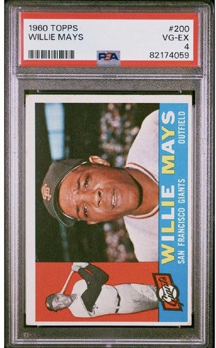 Willie Mays 1960 Topps #200 PSA 4 Ex Sharp Much Nicer Hof