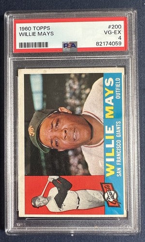 Willie Mays 1960 Topps #200 PSA 4 Ex Sharp Much Nicer Hof