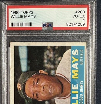 Willie Mays 1960 Topps #200 PSA 4 Ex Sharp Much Nicer Hof
