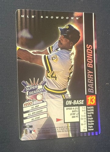 2002 MLB Showdown Pennant Run Super Season Barry Bonds #94 Holo Pirates Nm Mint