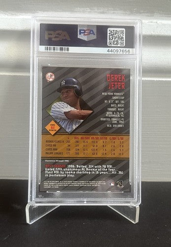 1997 Bowman’s Best Atomic Refractor Derek Jeter #82 Psa 9 & 10 Auto Mint Pop 3