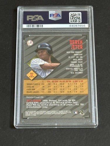 1997 Bowman’s Best Atomic Refractor Derek Jeter #82 Psa 9 & 10 Auto Mint Pop 3