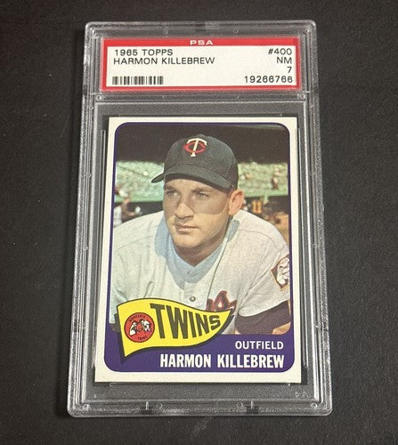 1965 Topps #400 Harmon Killebrew Twins PSA 7 NM Near Mint Centered Sharp Hof