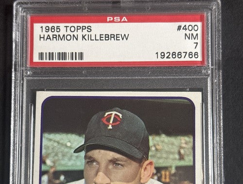 1965 Topps #400 Harmon Killebrew Twins PSA 7 NM Near Mint Centered Sharp Hof