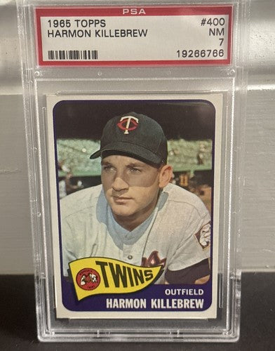 1965 Topps #400 Harmon Killebrew Twins PSA 7 NM Near Mint Centered Sharp Hof