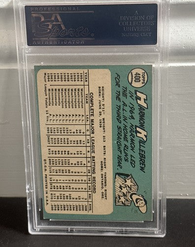 1965 Topps #400 Harmon Killebrew Twins PSA 7 NM Near Mint Centered Sharp Hof