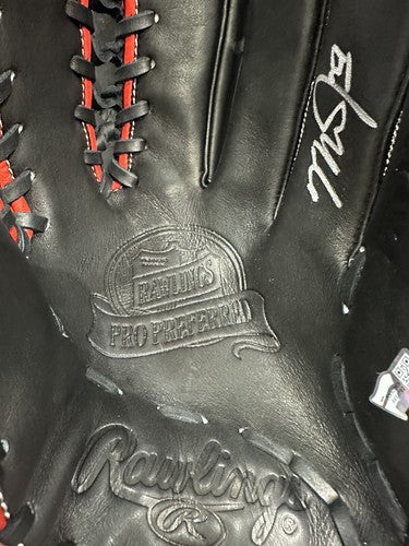 Mike Trout Signed Game Model Rawlings Camo Fielding Glove Auto Fanatics Steiner