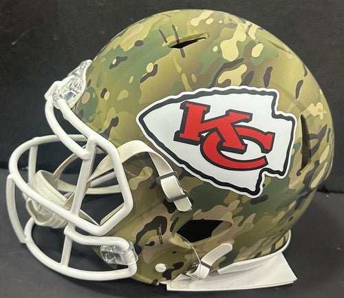 Patrick Mahomes Chiefs Signed Speed Authentic Camo Helmet FS Auto MVP Fanatics