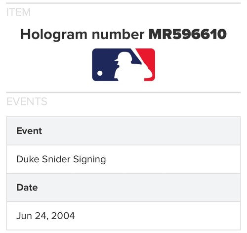 Duke Snider Signed Official Baseball Dodgers HOF 80 Autograph Steiner + MLB Holo