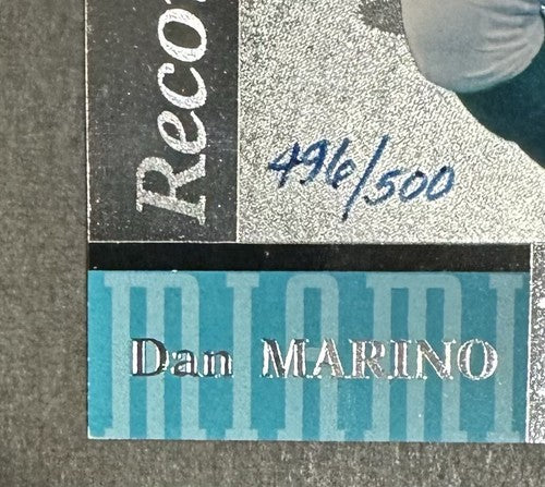 Dan Marino Signed 1995 Upper Deck Record Breaking Seasons LE Auto Dolphins UDA