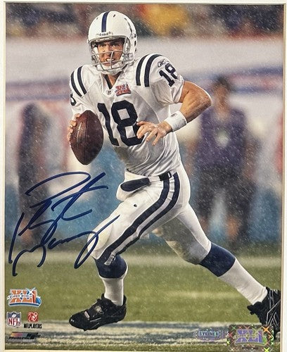 Peyton Manning Colts Signed 8x10 Framed Photo Super Bowl XLI Auto Steiner Coa