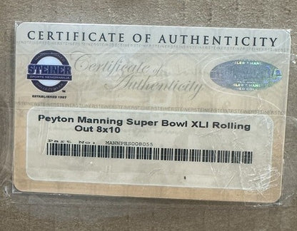 Peyton Manning Colts Signed 8x10 Framed Photo Super Bowl XLI Auto Steiner Coa