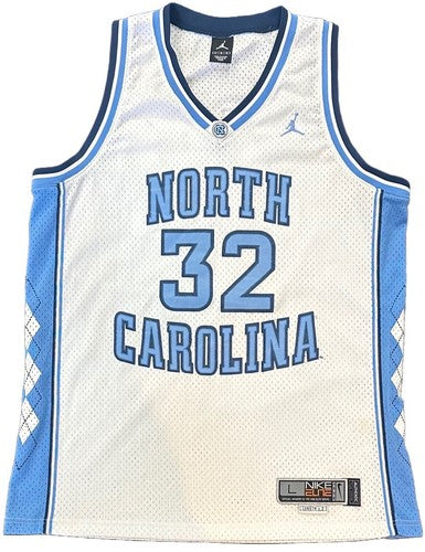 North Carolina Tar Heels Nike Jordan Authentic White Basketball Jersey #32 Lg +2