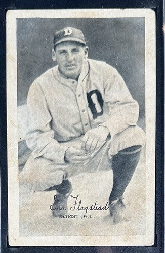 1922 Exhibits Post Card Ira Flagstead SGC 1.5 FR Detroit Tigers AL Rare