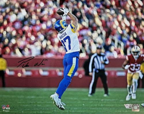Puka Nacua Signed 16x20 Framed Photo Rams Rookie Record Autograph Fanatics COA