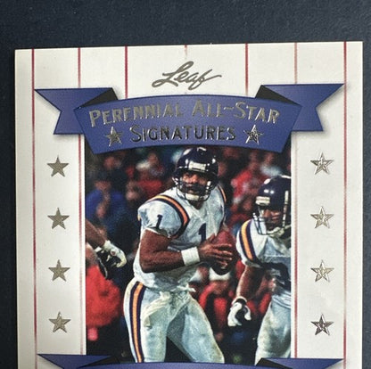 2012 Leaf Football All-Star Signatures Warren Moon Vikings Mint Auto Hof /10