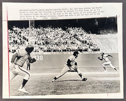 1973 World Series Game 6 NY Mets Tom Seaver 11x14 UPI Original Wire Photo Rare