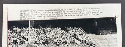 1973 World Series Game 6 NY Mets Tom Seaver 11x14 UPI Original Wire Photo Rare