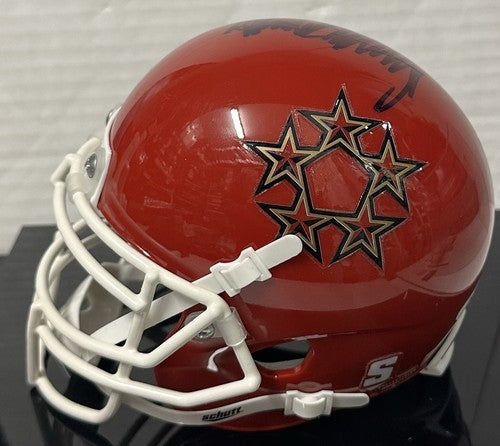 President Donald Trump Signed NJ Generals Usfl Mini Helmet Usa w/Case Auto JSA