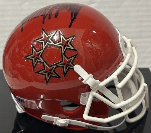President Donald Trump Signed NJ Generals Usfl Mini Helmet Usa w/Case Auto JSA