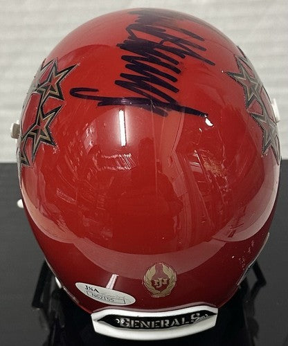 President Donald Trump Signed NJ Generals Usfl Mini Helmet Usa w/Case Auto JSA