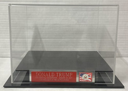 President Donald Trump Signed NJ Generals Usfl Mini Helmet Usa w/Case Auto JSA