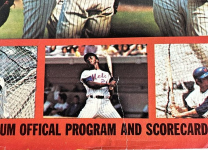 1973 NEW YORK METS vs CINCINNATI REDS NL PLAYOFF PROGRAM UNSCORED Rare