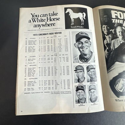 1973 NEW YORK METS vs CINCINNATI REDS NL PLAYOFF PROGRAM UNSCORED Rare